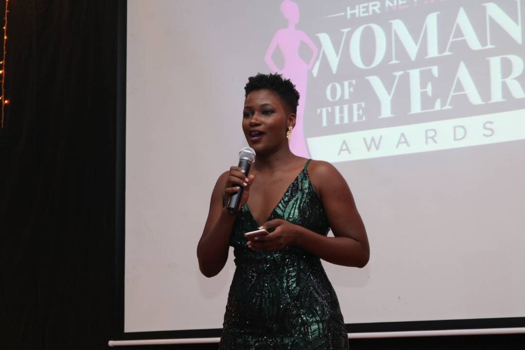 Lorraine speaking at the HerNetwork Woman of the Year Awards